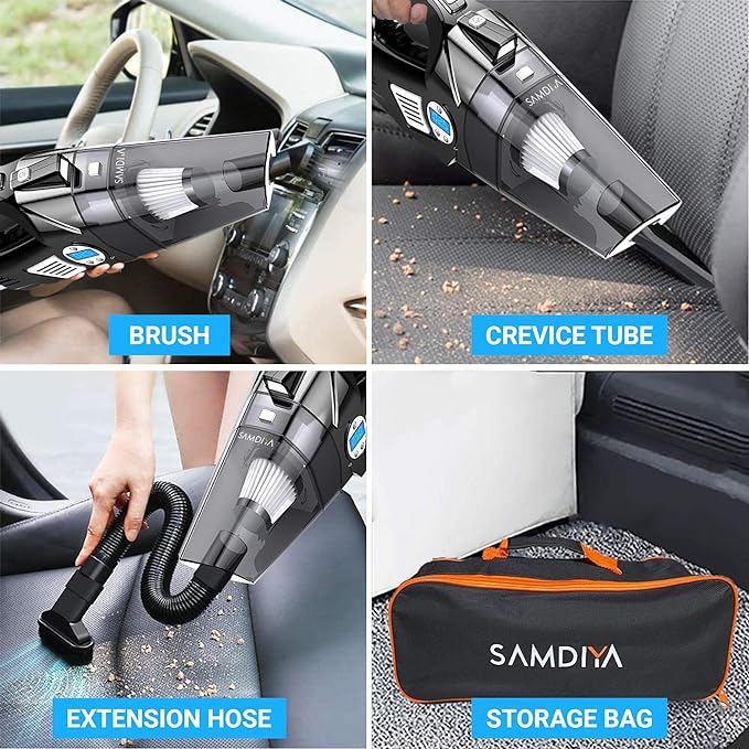 4-in-1 Car Tire Inflator Vacuum Cleaner